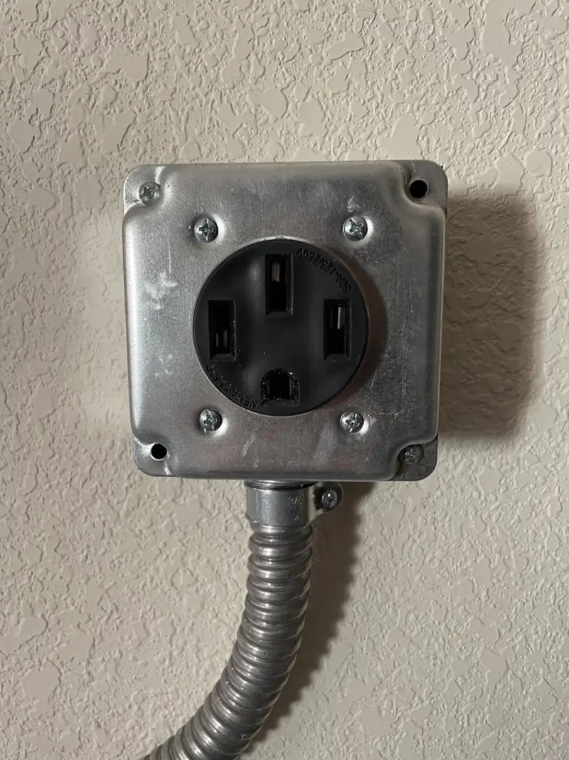 NEMA 14-50 outlet installed for Electrical Panel Upgrade in West Whittier-Los Nietos